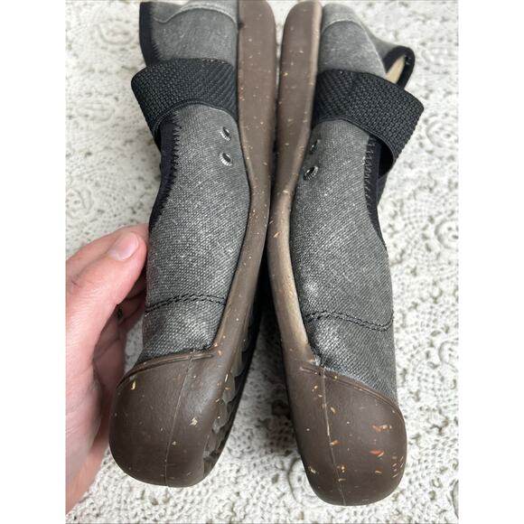 Keen Sienna Gray Mary Jane Shoes Canvas Women’s 10 Slip On Flats Casual Comfort - Picture 8 of 10